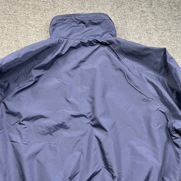 Tri-Mountain Jacket Mens Large Navy Blue Employee Fleece Nylon Windbreaker Hike - Picture 16 of 16